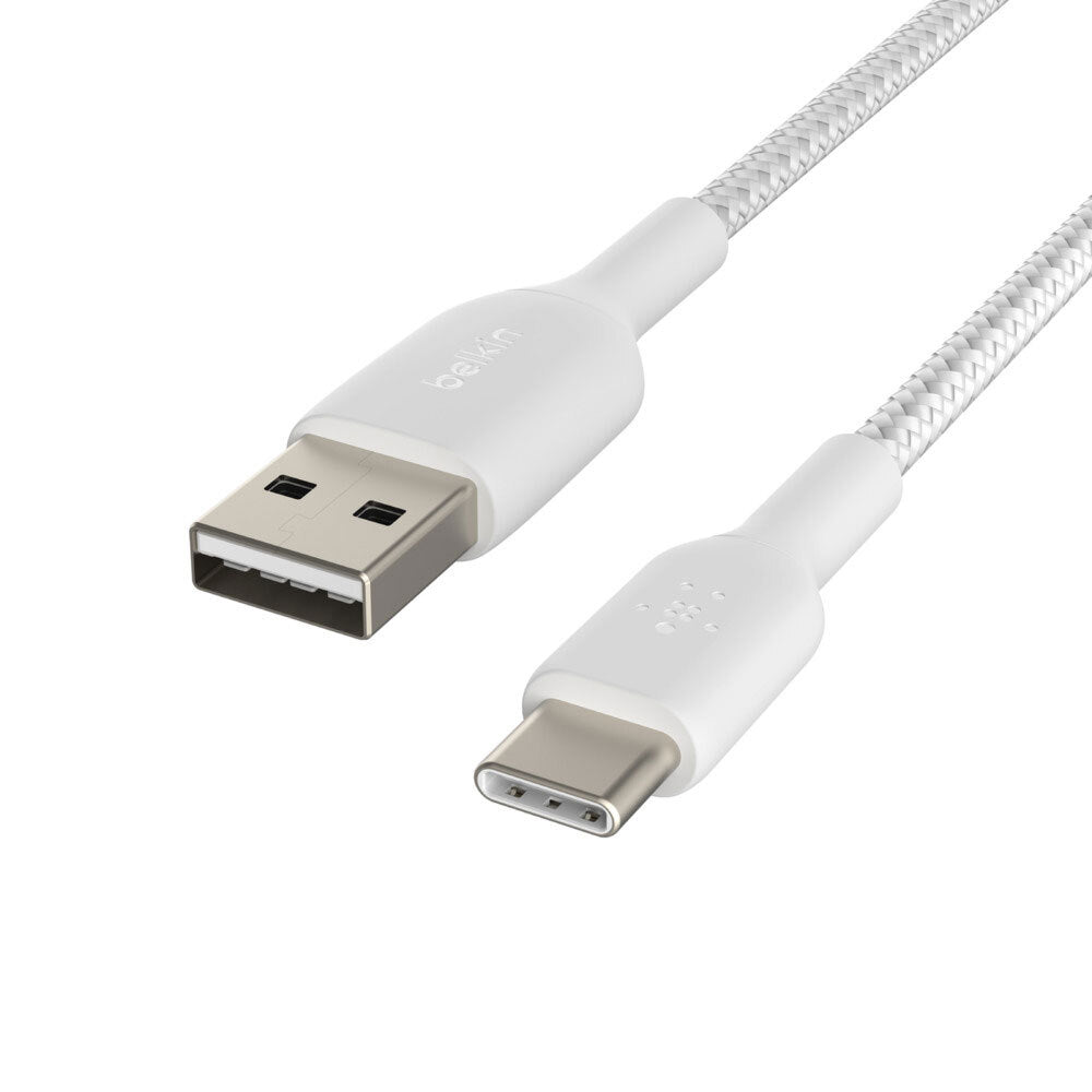 Belkin 1M Braided USB-A to USB-C Cable - White — image 5
