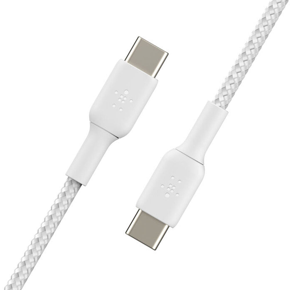Belkin BoostCharge 1M USB-C To USB-C Double Braided Cable 60W - White (2 Pieces) — image 2
