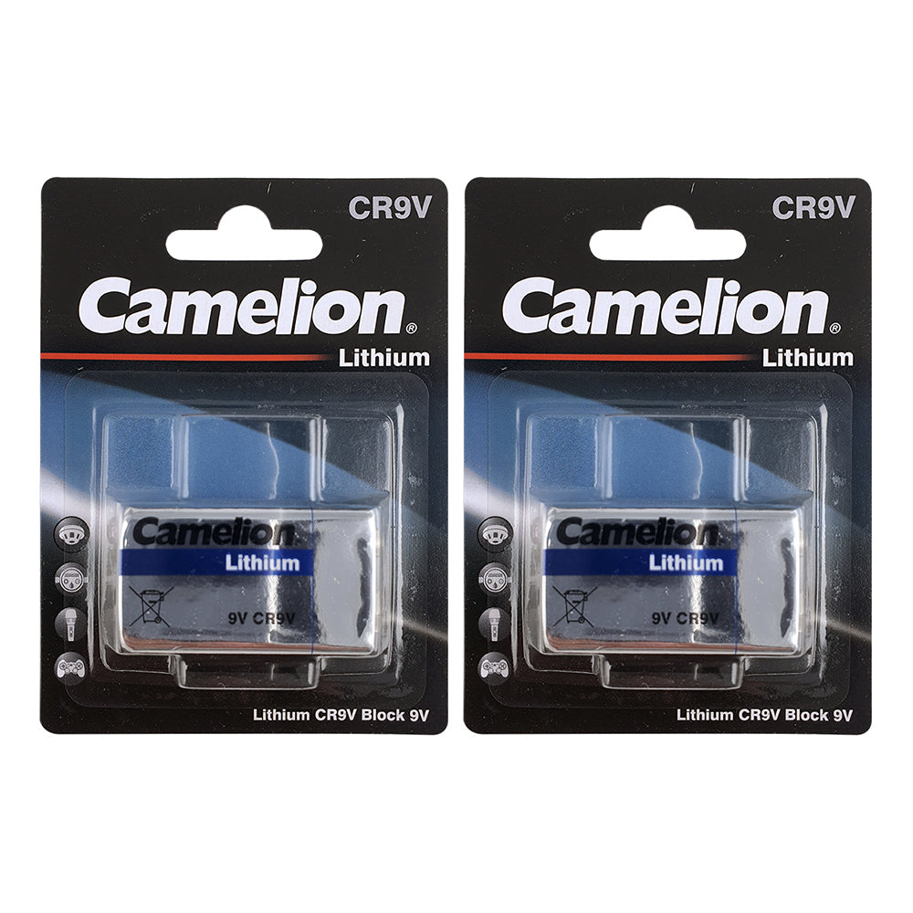 Camelion Lithium 9 Volt High Power Long Lasting Multipurpose Home Battery (2 Pack)