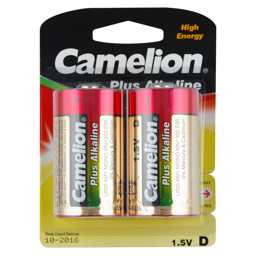 Camelion Alkaline D LR20 AM1 Mono 1.5V Battery Power Cylindrical Batteries (2 Pieces) — image 2