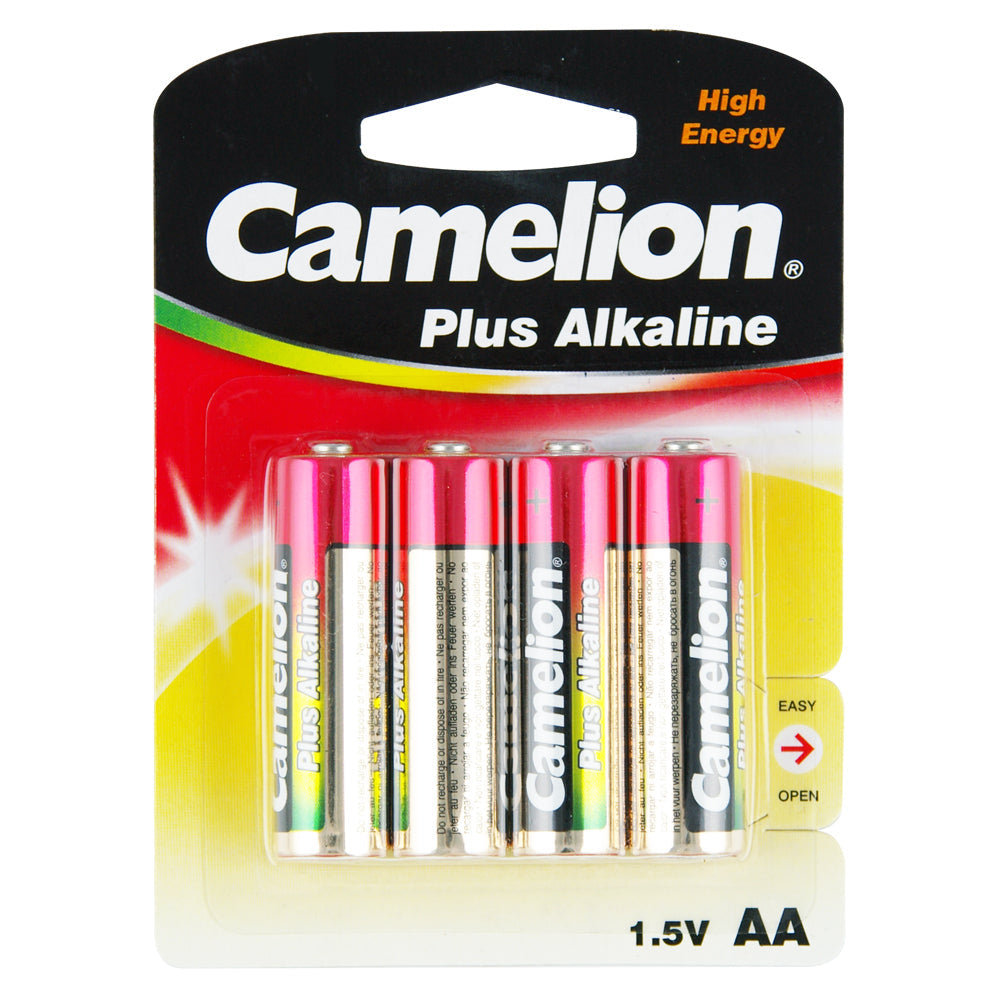 Camelion Alkaline AA 1.5V Battery Long Lasting LR6 Cylindrical Batteries (4 Pieces)