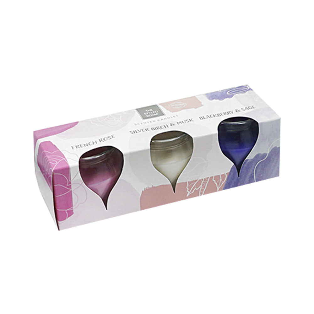 The Styled Room Scented Home Living Decor Candles 60 Grams Assorted Colours (3 Pieces)
