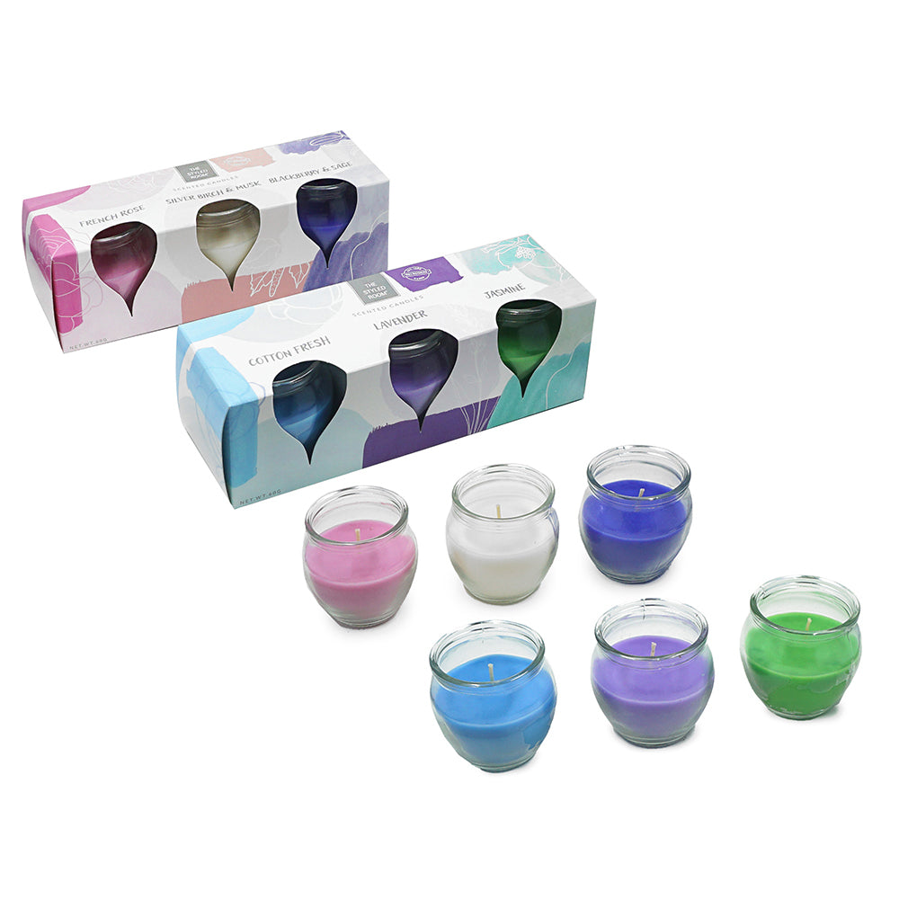 The Styled Room Scented Home Living Decor Candles 60 Grams Assorted Colours (3 Pieces) — image 2
