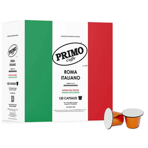 Primo Caffe Roma Italiano Intense Capsules Pods 640g Nespresso Compatible (120 Pieces)