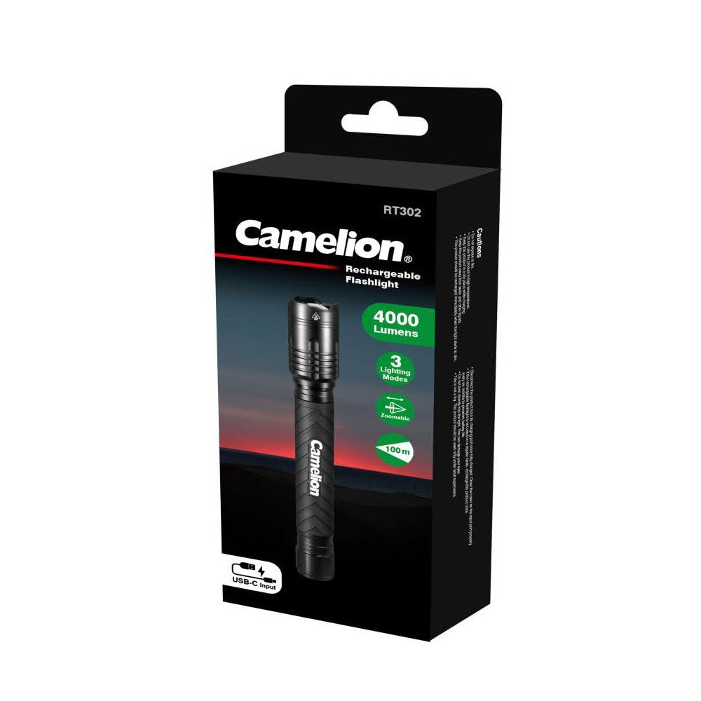 Camelion 76W COB LED USB C Rechargeable Torch 4000LM
