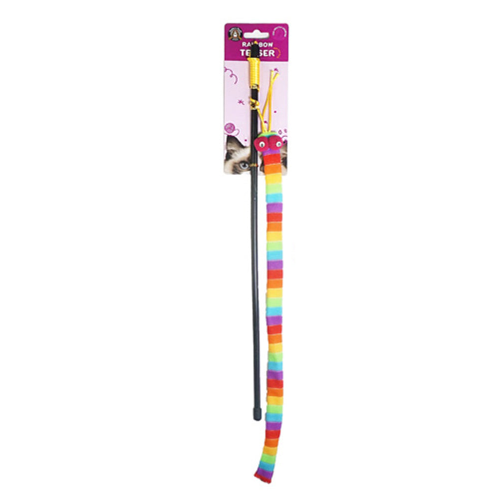 Dudley's World of Pets Rainbow Interactive Cat Pet Play Toy Teaser Assorted