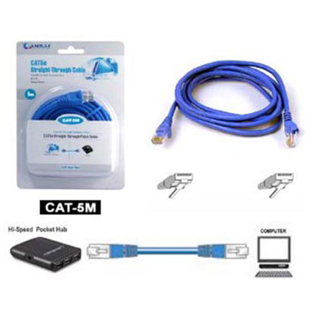 Sansai 2m Blue CAT5e Networking Patch Cable Ethernet Internet for Pc/mac Router — image 2