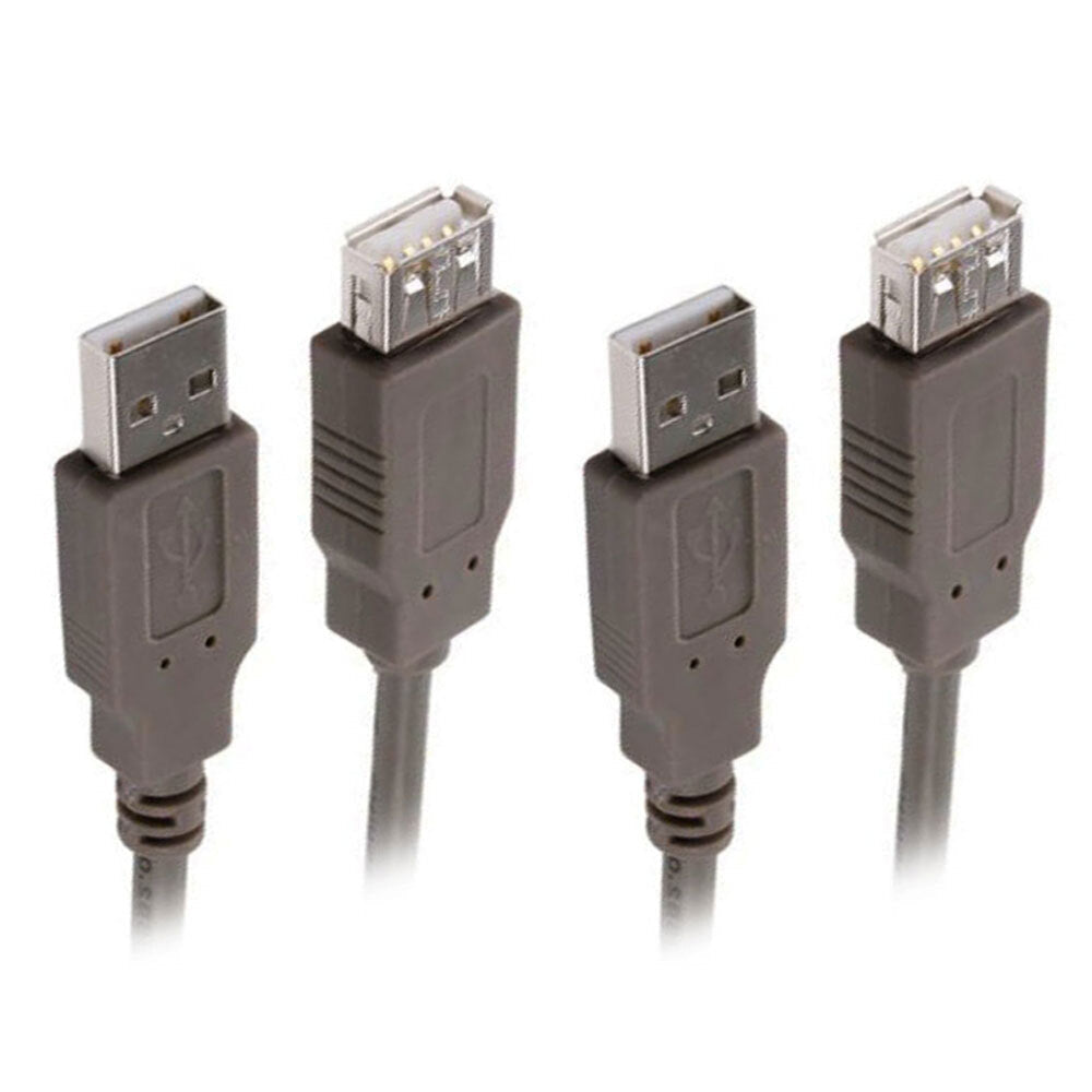 Sansai 1.8m Extension 2.0 USB a Male to a Female Cable for Printer/Scanner/PC (2 Pack)