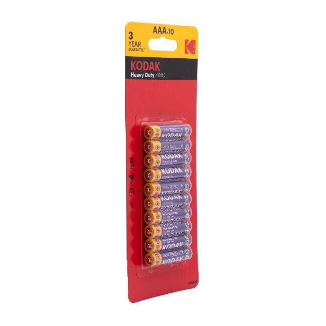 Kodak Extra Heavy Duty AAA Battery 1.5V Single Use Zinc Chloride (10 Pieces) — image 2