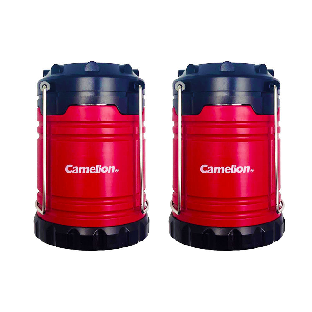Camelion 3x3W COB LED Camping/Outdoors Lantern 3xAA Battery 450LM w/Handle (2 Pack)