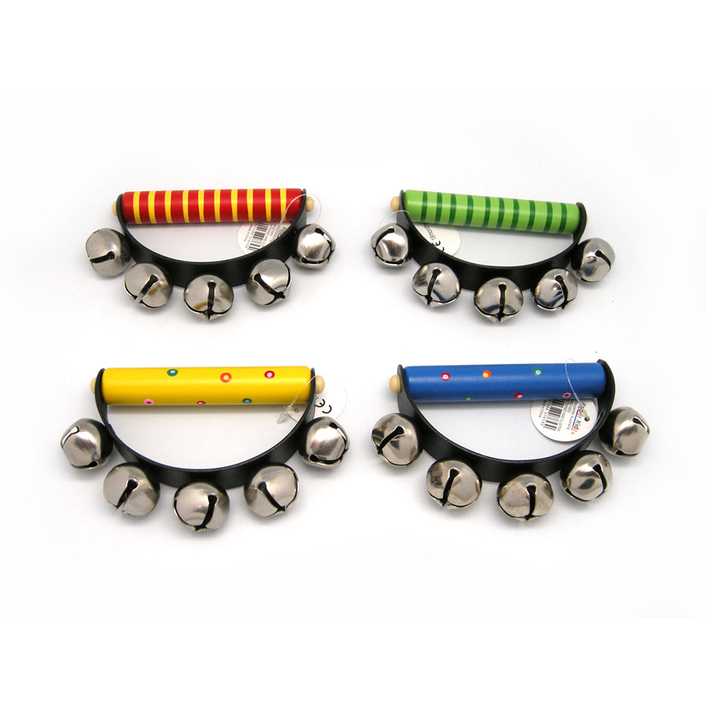 Kaper Kidz Patterned Hand Bell Baby/Newborn Wooden Cluster Music/Sound Assort 0+ — image 2