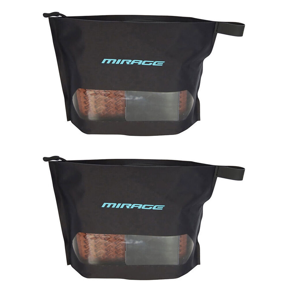 Mirage Water-Resistant Zippered Clear-View Gear Pouch 1L 22.5x15cm Black (2 Pack)