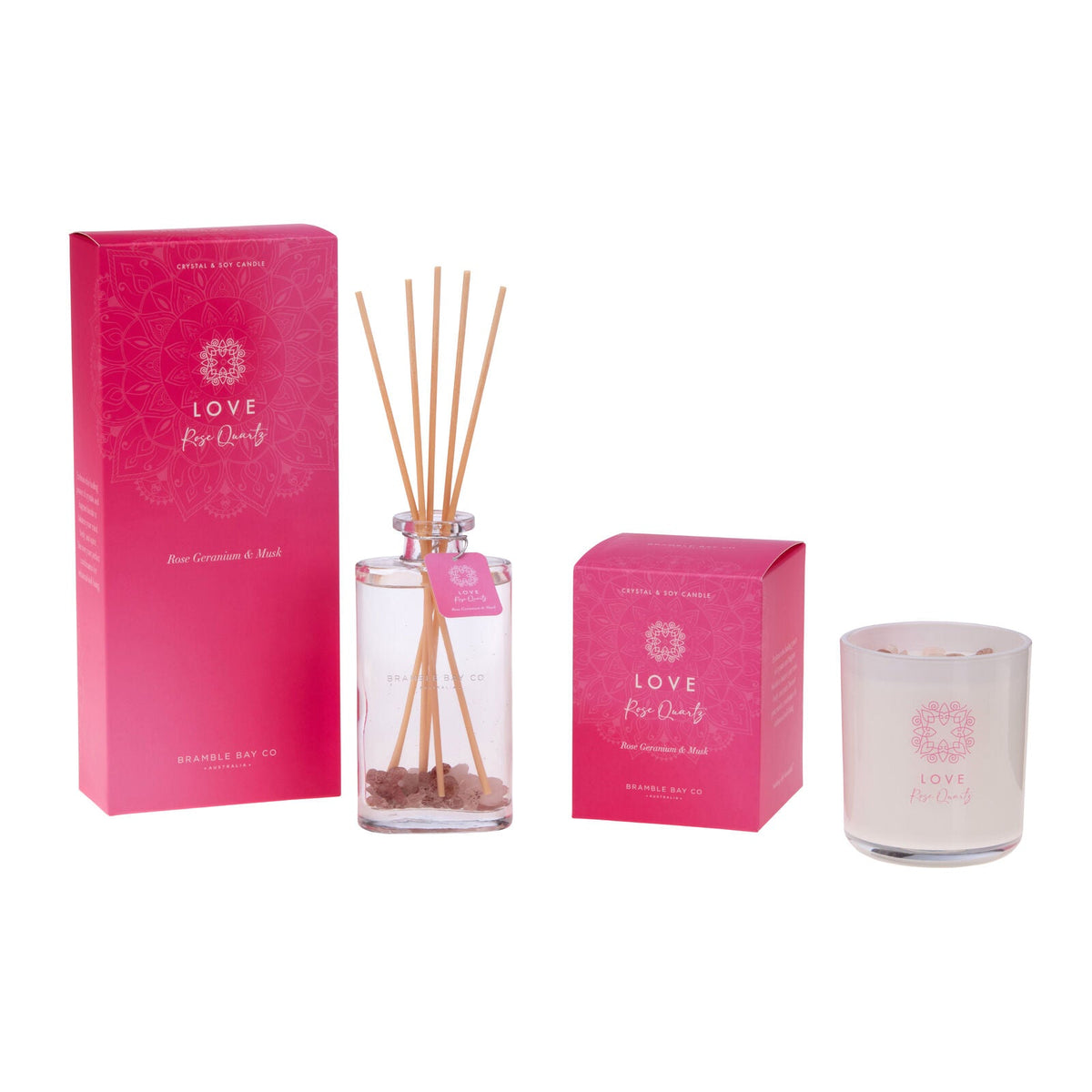 Bramble Bay Diffuser Crystal Boho Rose Geranium Musk Scented 150ml (2 Pack) — image 4