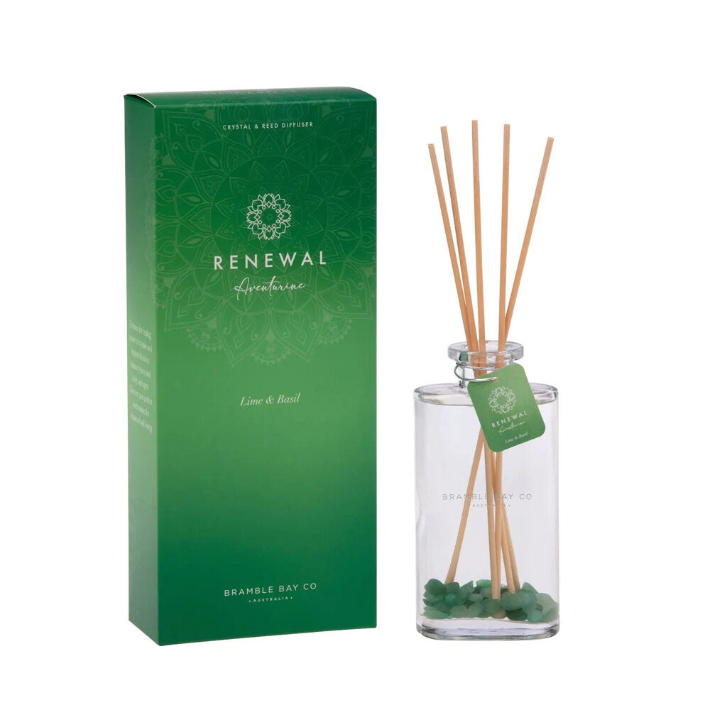 Bramble Bay Diffuser Crystal Boho Renewal Lime & Basil Scented Home Fragrance 150ml