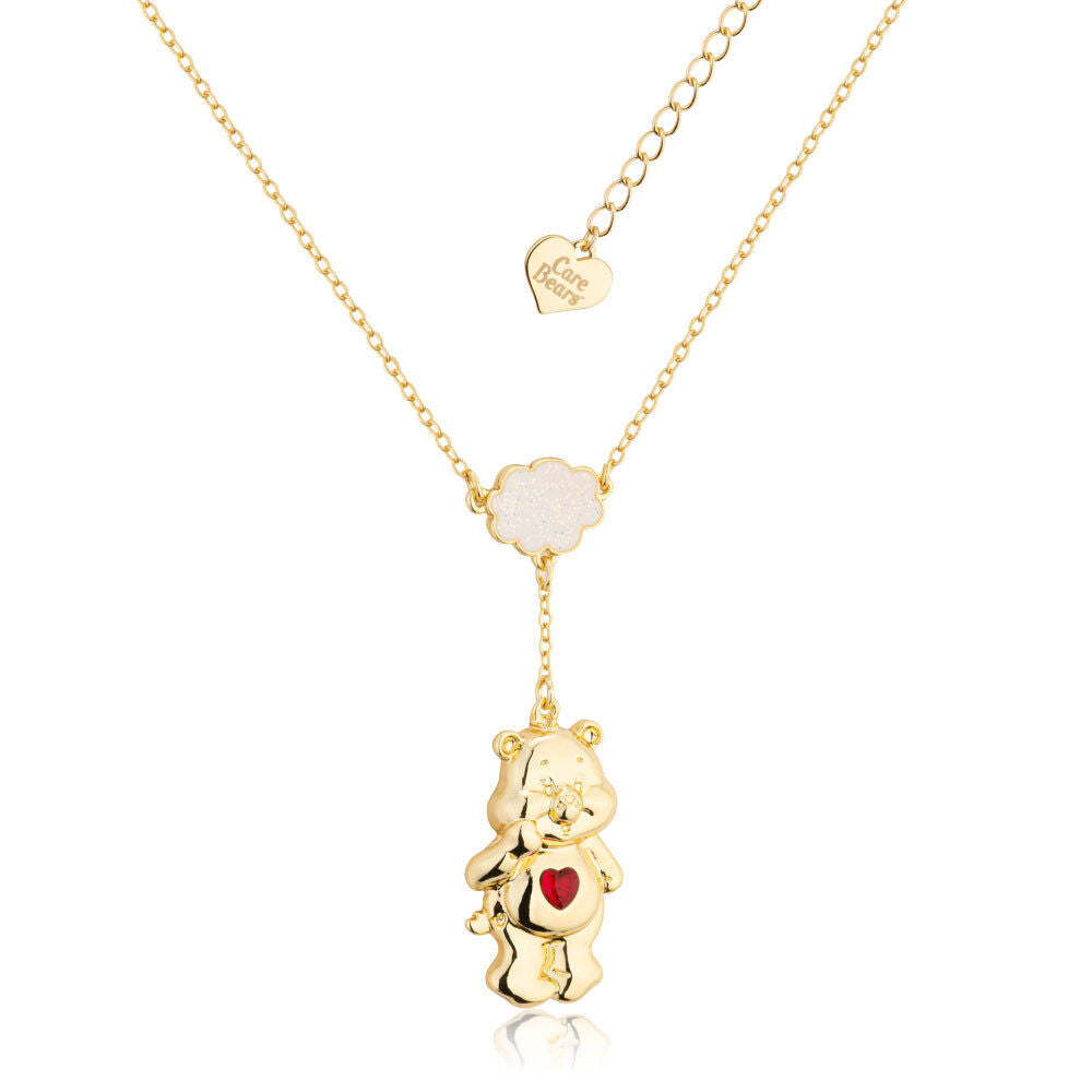 Care Bears Tenderheart Bear Necklace Plated Brass — Gold Gold