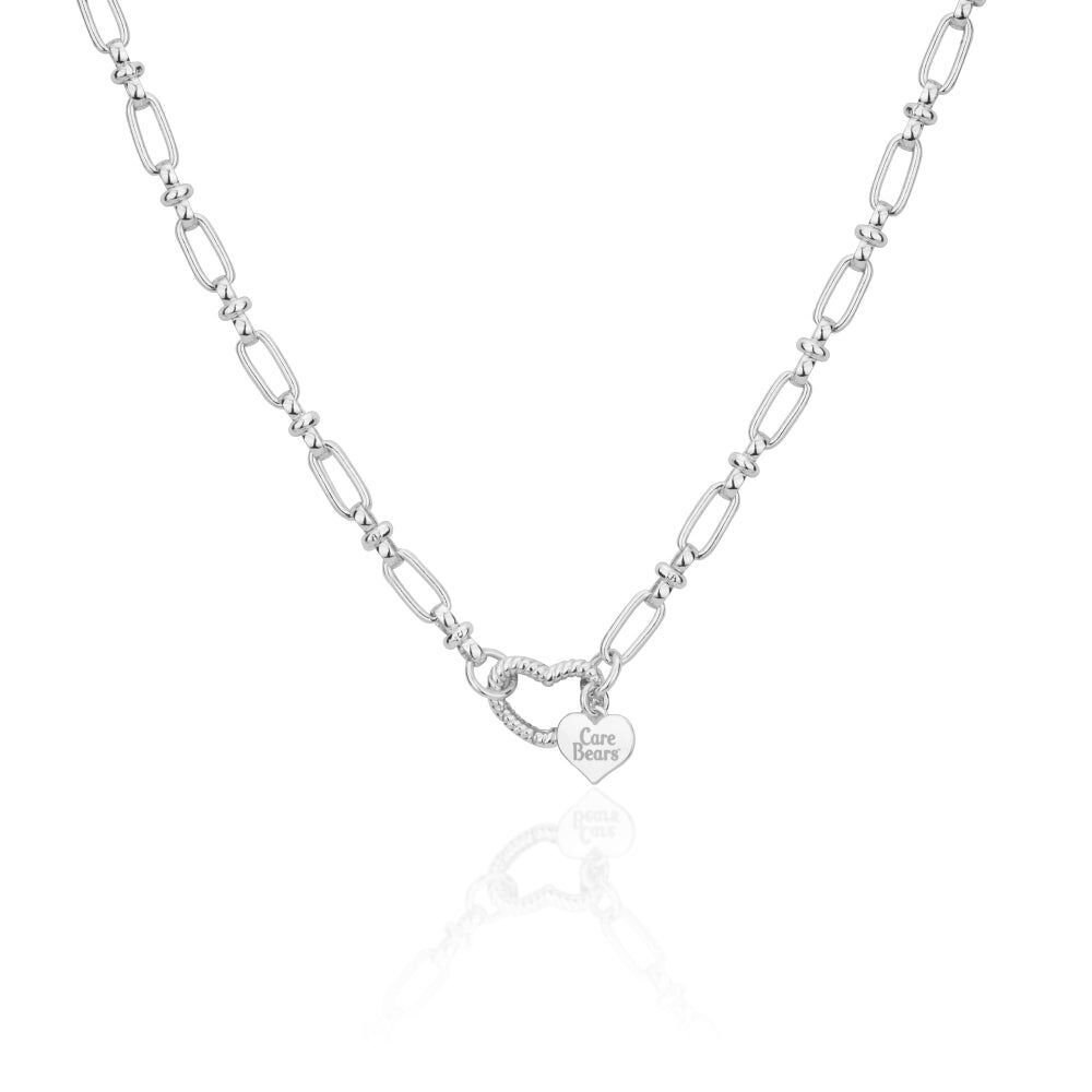 Care Bears Heart Logo Necklace Plated Brass — Gold Silver