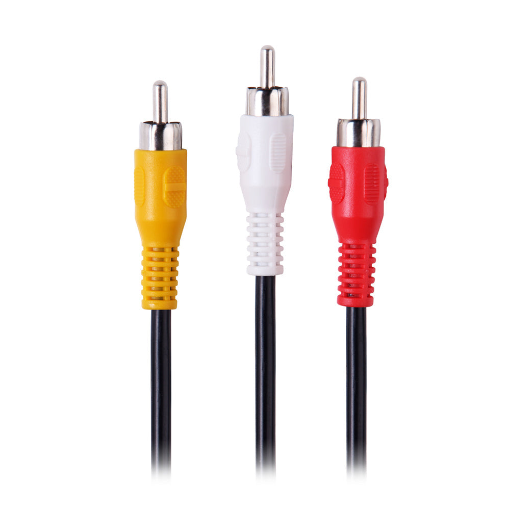 Crest 1.5m Male RCA Audio Visual Cable Connector For Tv/vcr/dvd Sound Plug Cord