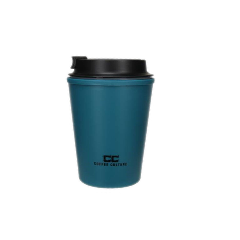 Coffee Culture Eco Double Wall 350ml Reusable Travel Drink Cup Prussian Blue (2 Pack) — image 2
