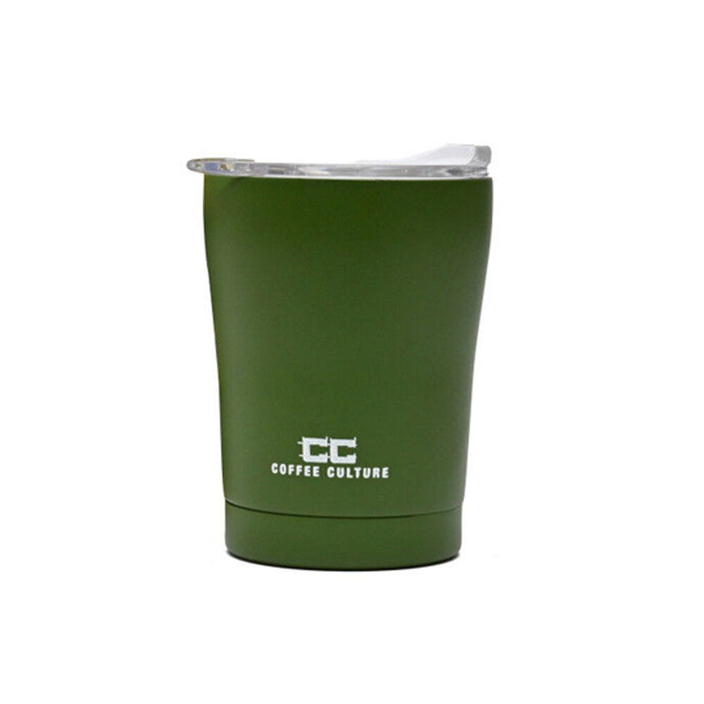 Coffee Culture Stainless Steel Double Wall 350ml Travel Cup Military Green (2 Pack) — image 2