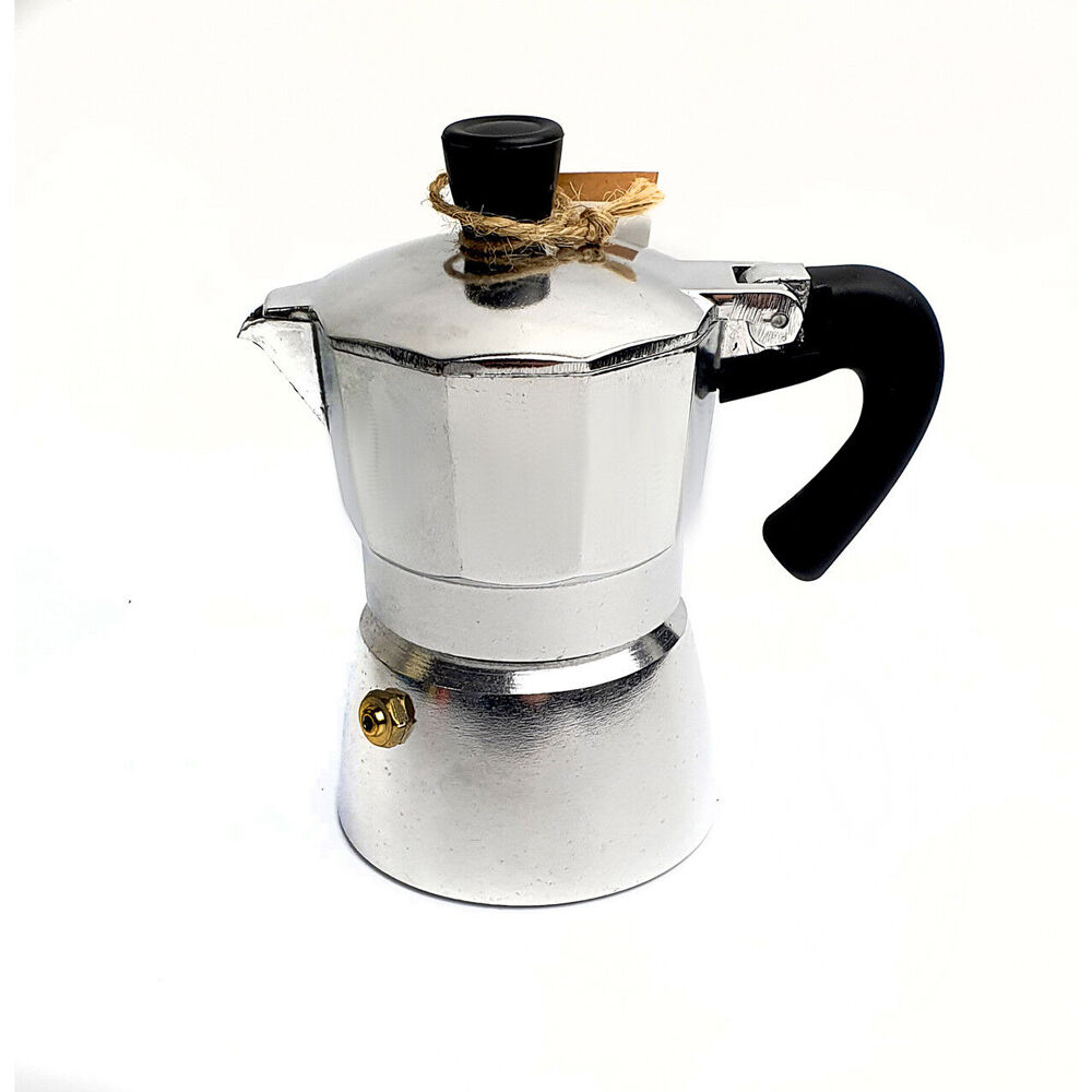 Coffee Culture Aluminium 1-Cup Espresso Stovetop Coffee Maker Brew Pot — Silver