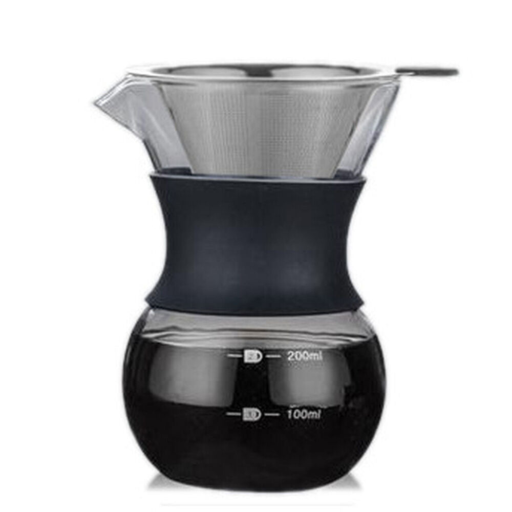 Coffee Culture Pour Over Coffee Maker Glass Jug Dripper w Filter — 200ml