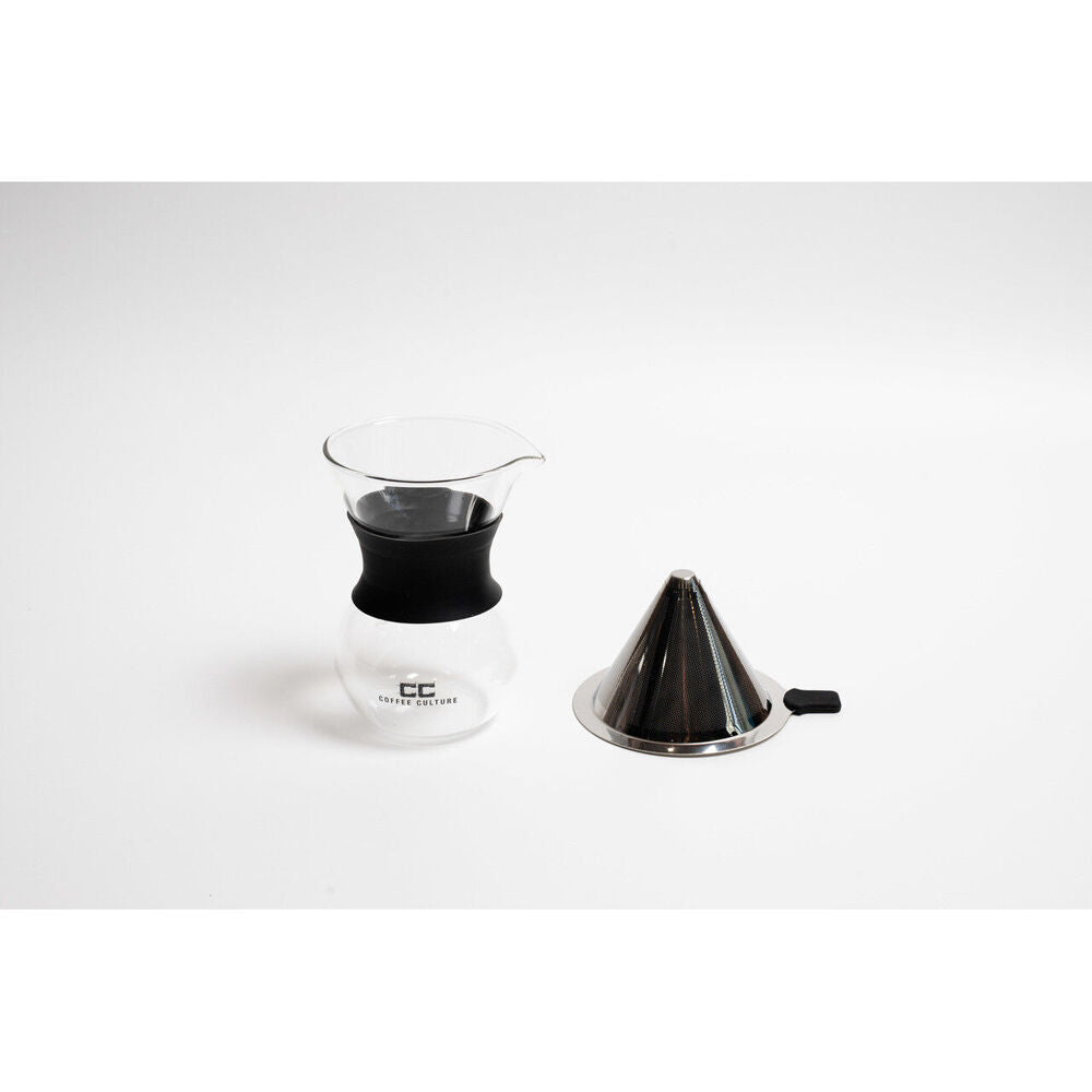 Coffee Culture Pour Over Coffee Maker Glass Jug Dripper w Filter — image 5