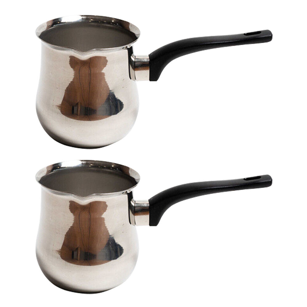 Coffee Culture Stainless Steel 520ml Stovetop Turkish Coffee Pot Silver (2 Pack)