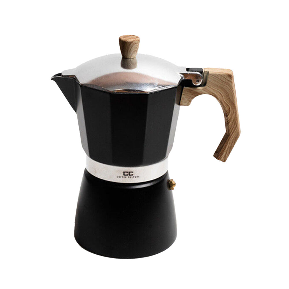 Coffee Culture Aluminium 9-Cup Espresso Stovetop Coffee Maker Brew Pot — Black