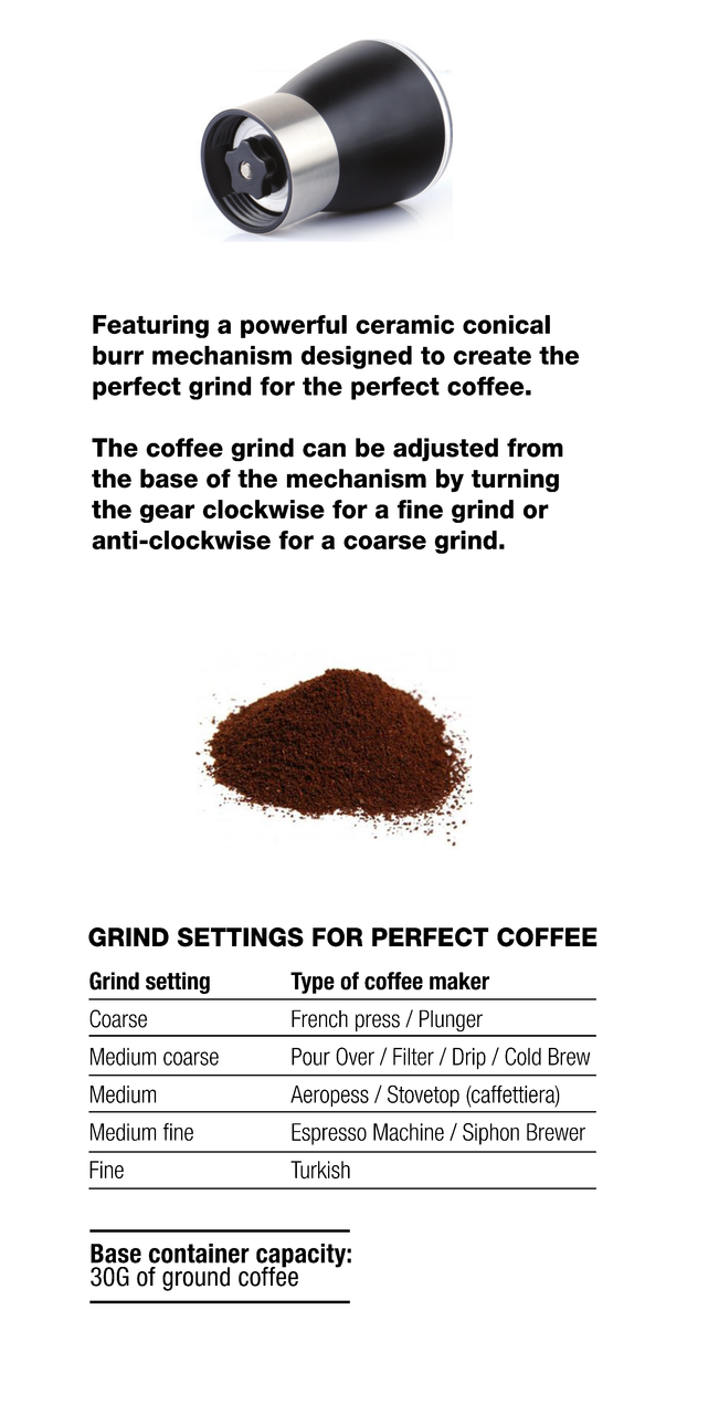 Coffee Culture Adjustable Portable Hand Burr Manual Coffee Grinder/Mill — image 6