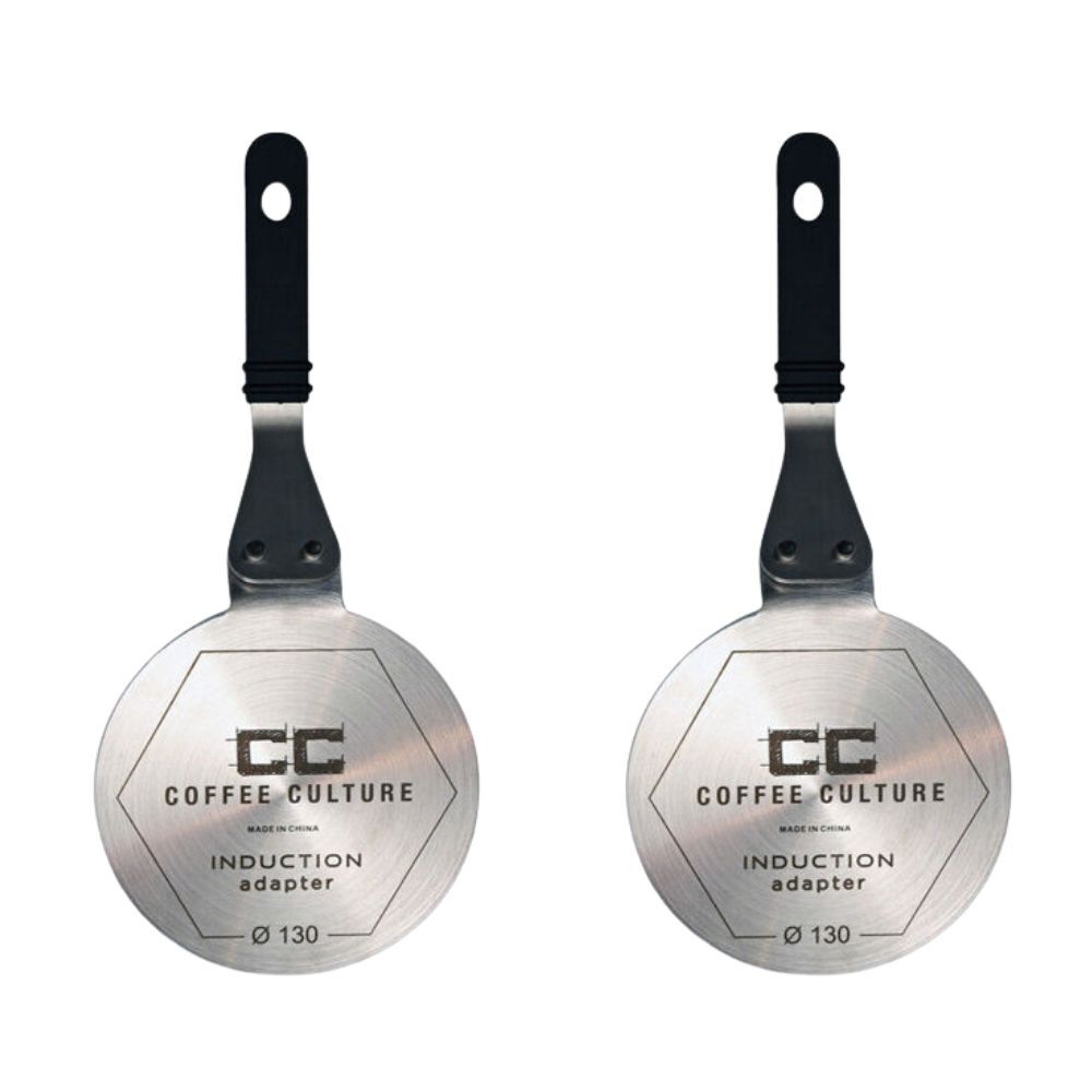 Coffee Culture Stainless Steel Induction Stove Plate For Moka Pot 13cm Black (2 Pack)