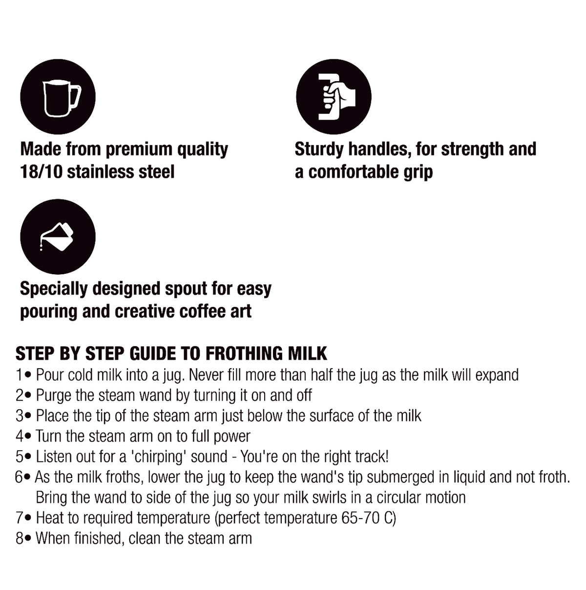 Coffee Culture Stainless Steel 600ml Milk Frothing Jug Container Silver — image 5