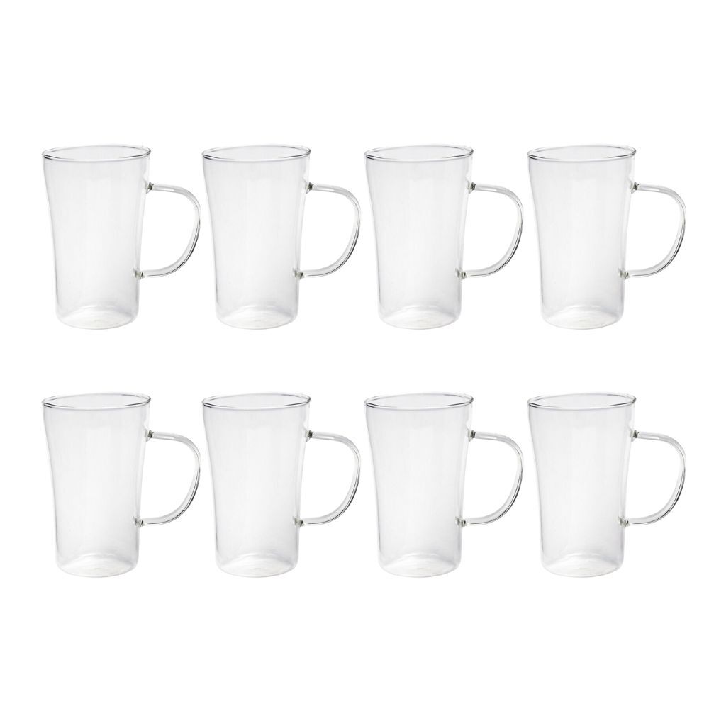 Coffee Culture 4pc Coffee Culture Luca 330ml Glass Single Wall Mug Set - Clear (2 Pack)