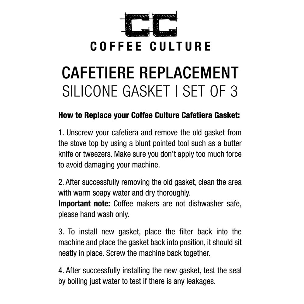 Coffee Culture 6-Cup Silicone Gasket For Stovetop Espresso Cup White (3 Pieces) — image 2