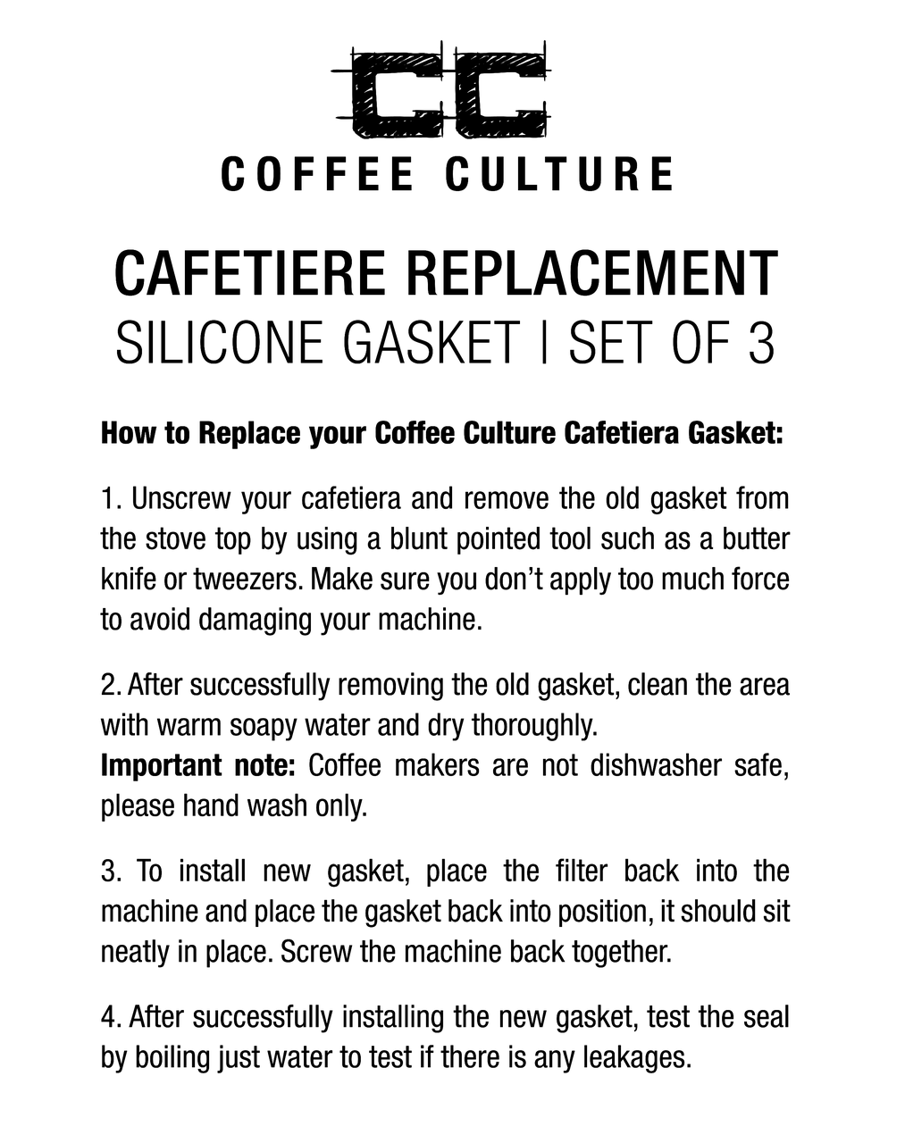 Coffee Culture 6-Cup Silicone Gasket For Stovetop Espresso Cup White (3 Pieces) — image 3