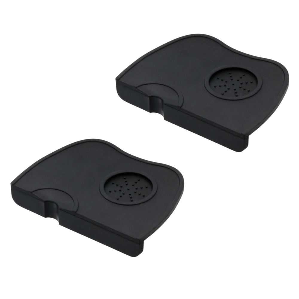 Coffee Culture Silicone Espresso Tamper Mat Non-Slip Pad 17.5x12.5cm Black (2 Pack)
