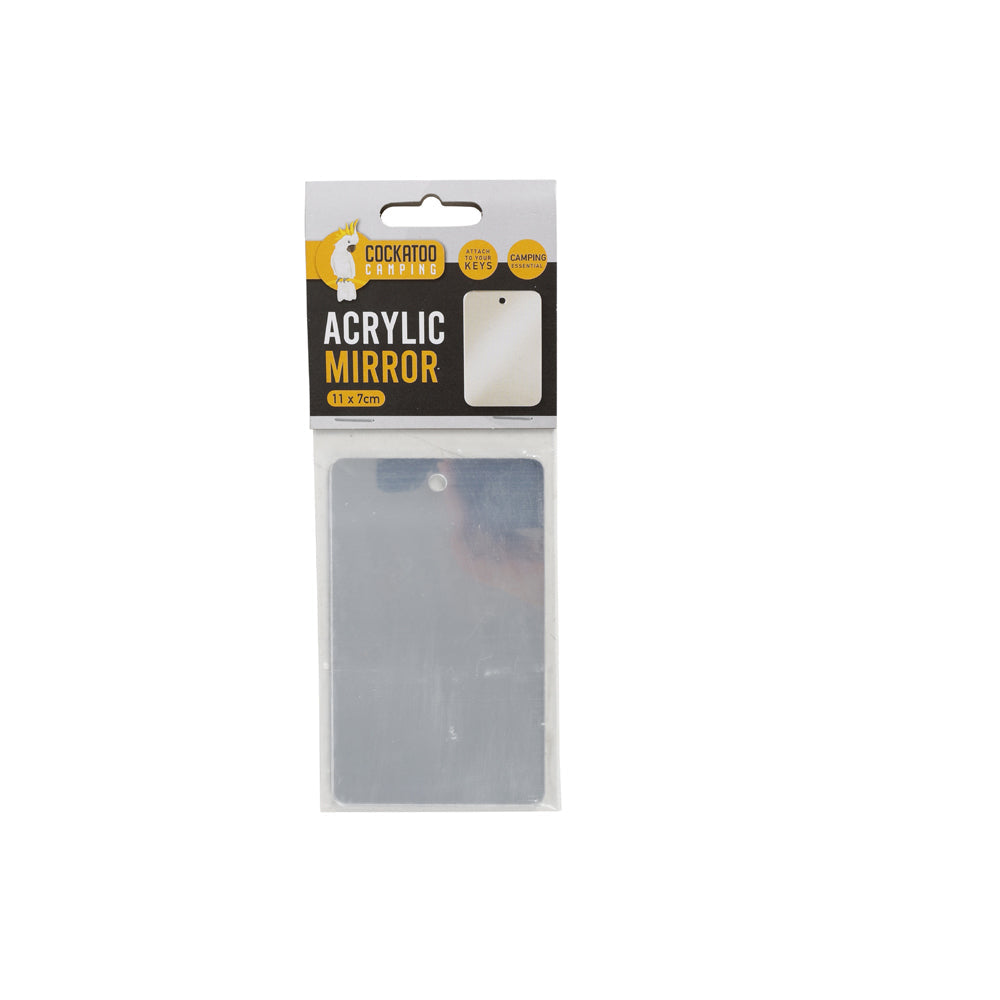 Cockatoo Acrylic Mirror Hiking/Camping Accessory Outdoor Equipment 11x7cm (4 Pack) — image 2