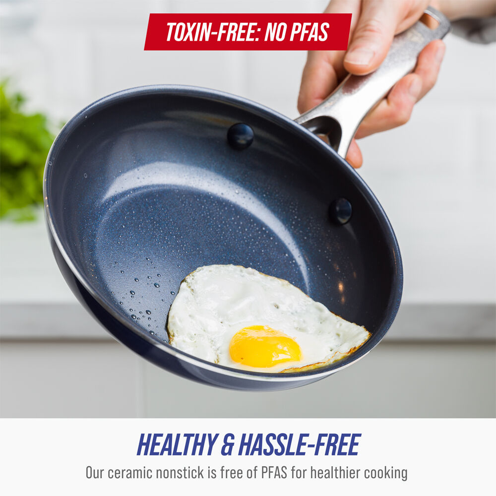 Blue Diamond Open 20cm Frypan Toxin Free Cookware Non-Stick Pan Dark Blue — image 4