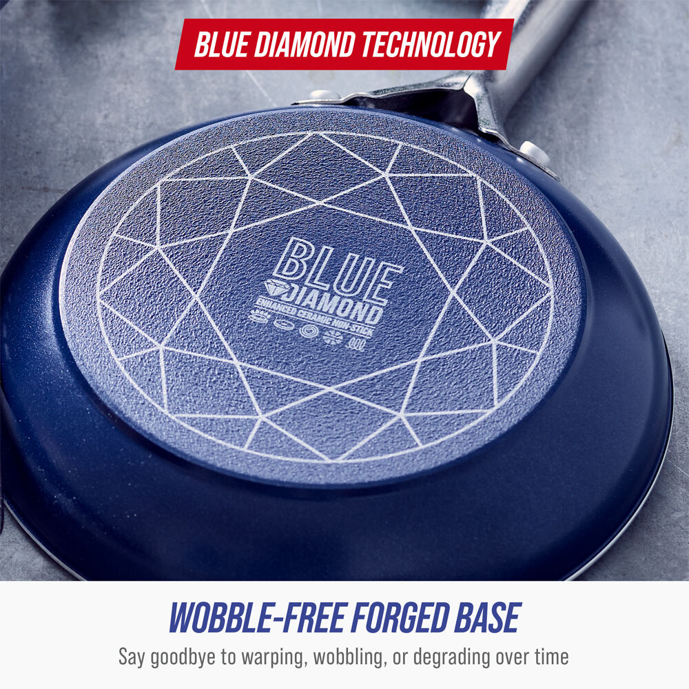 Blue Diamond Open 20cm Frypan Toxin Free Cookware Non-Stick Pan Dark Blue — image 7