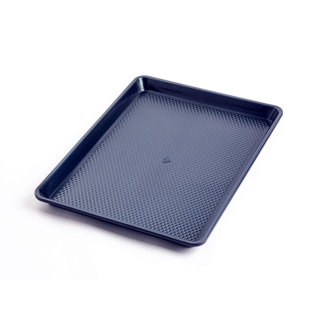 Blue Diamond Cookie Sheet Textured Nonstick Oven Safe Baking Tray Dark Blue