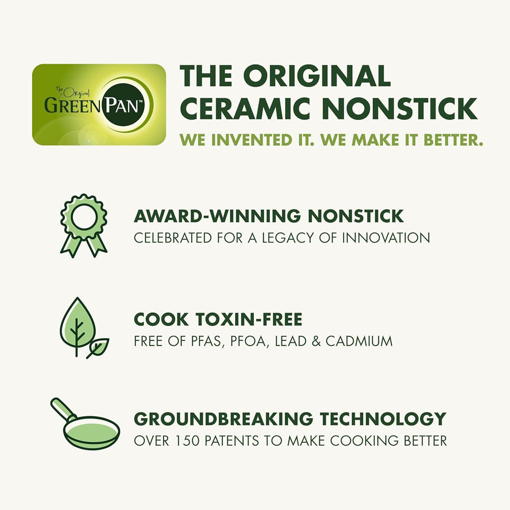 Greenpan Brussels Series Non Stick Open Cover wok 28cm Home Kitchen Cookware — image 2