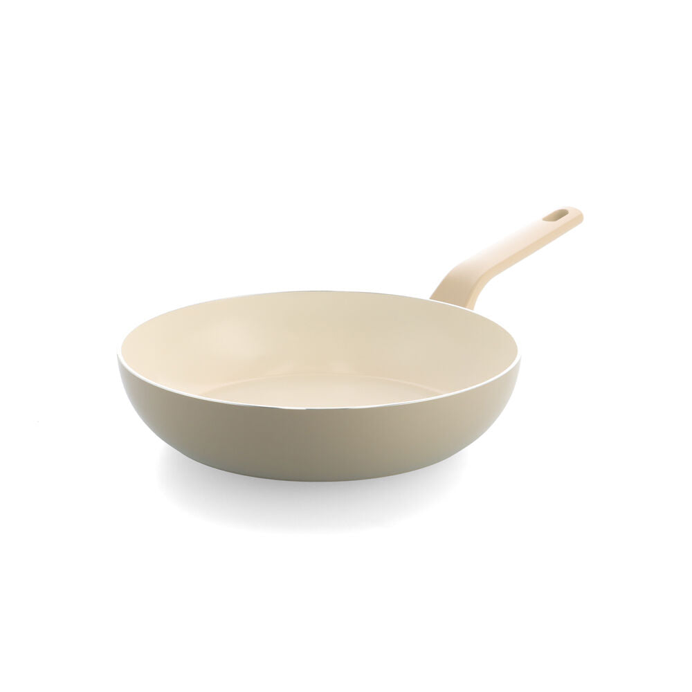 GreenPan Essence Open 30cm Frypan Non-Stick Ceramic Cooking Pan Taupe