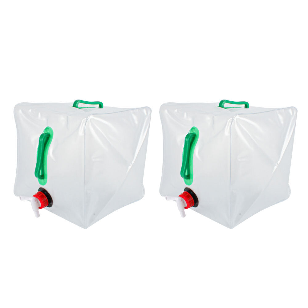 Wildtrak Expanda 20L Collapsible Water Carrier - Clear (2 Pack)