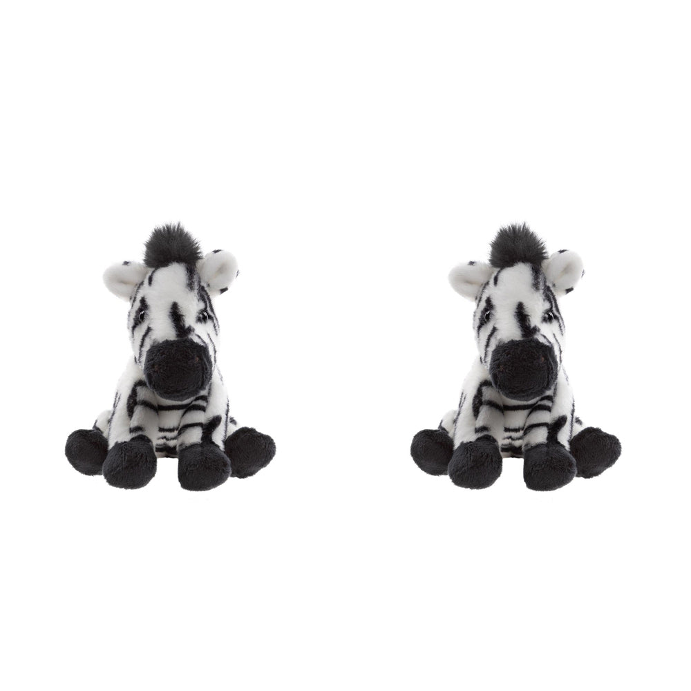 Charlie Bears Cuddle Cub Zebra Kids/Baby Soft Fun Play Toy 0m+ Black/White (2 Pack)