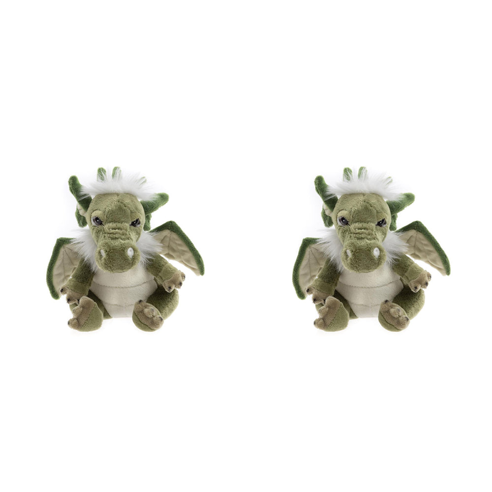 Charlie Bears Cuddle Cub Signals Dragon Kids/Baby Soft Play Toy 0m+ Green (2 Pack)