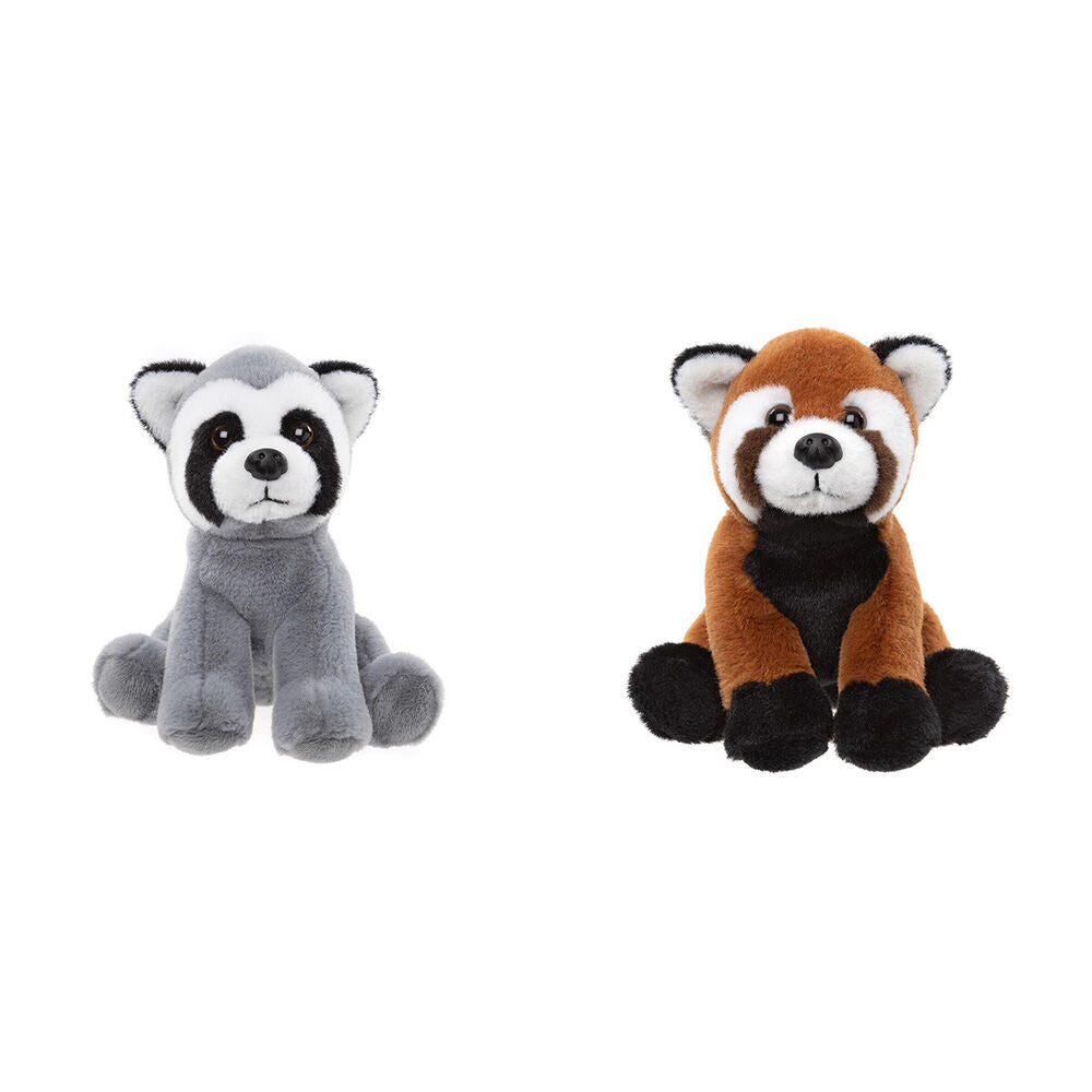 Charlie Bears Cuddle Cub Raccoon & Red Panda 14cm Baby/Infant Plush Toy 0y+ (2 Pieces)