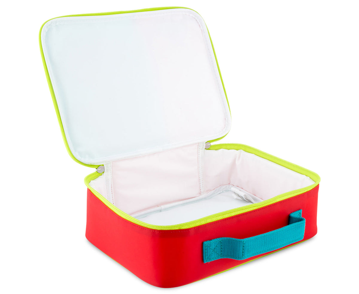 Crocodile Creek Robot Kids/Children Lunchbox Storage/Carry Lunch Bag Red/Green — image 2