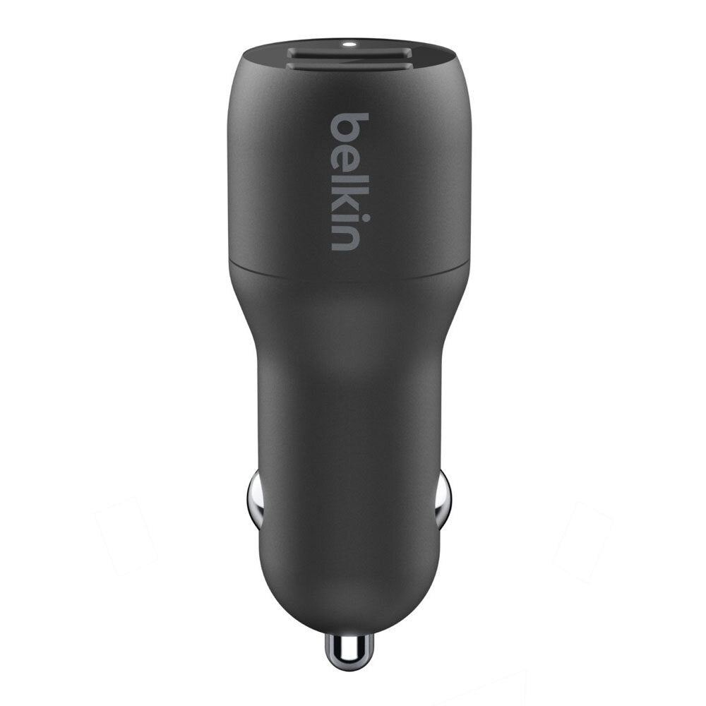 Belkin 2 Port USB-A Car Charger/Lightning MFI-Certified Cable for iPhone/iPad BK — image 3