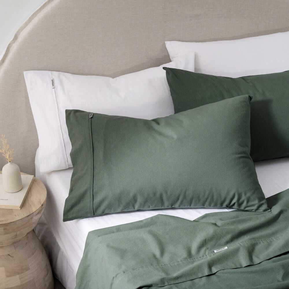 Canningvale Cozi Cotton Sheet w/ Pillowcase Set Spruce — image 4