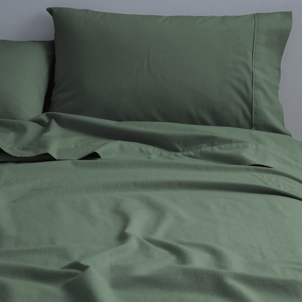 Canningvale Cozi Cotton Sheet w/ Pillowcase Set Spruce