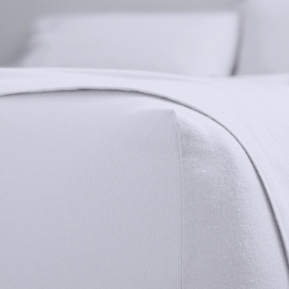 Canningvale Queen Bed Fitted Sheet Set Cozi Cotton Flannelette Bedding White — image 3